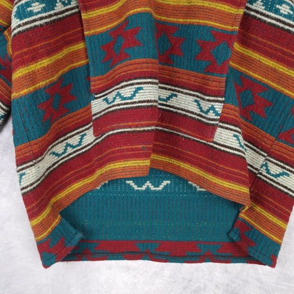 Vintage Woolrich Poncho Jacket Men Large Wool Aztec Hooded Baja Jacket USA - Picture 5 of 16